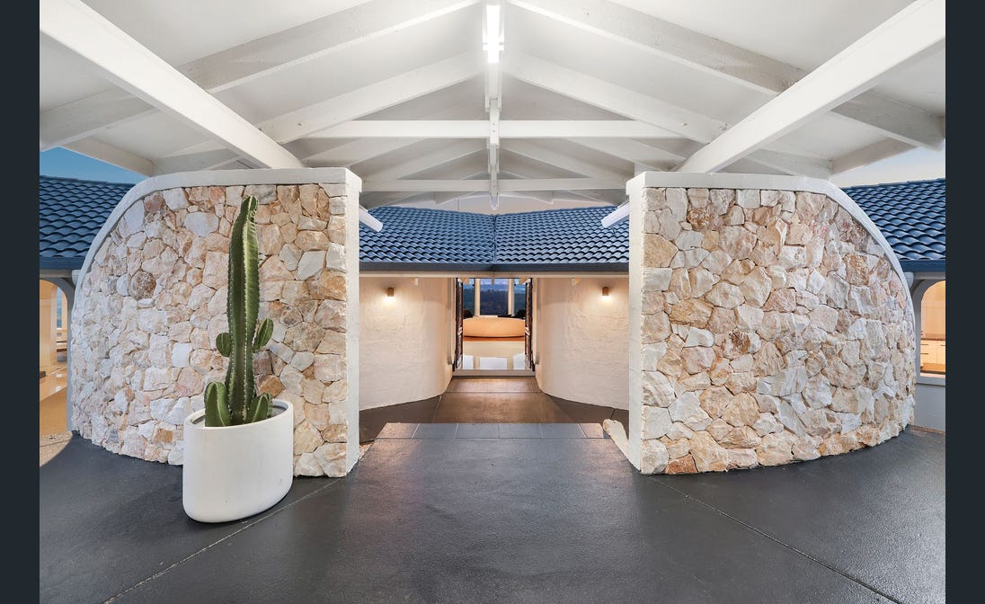 Stone entry to the house