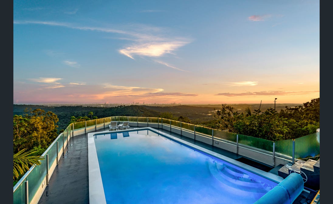 Evening pool above the Gold Coast hinterland